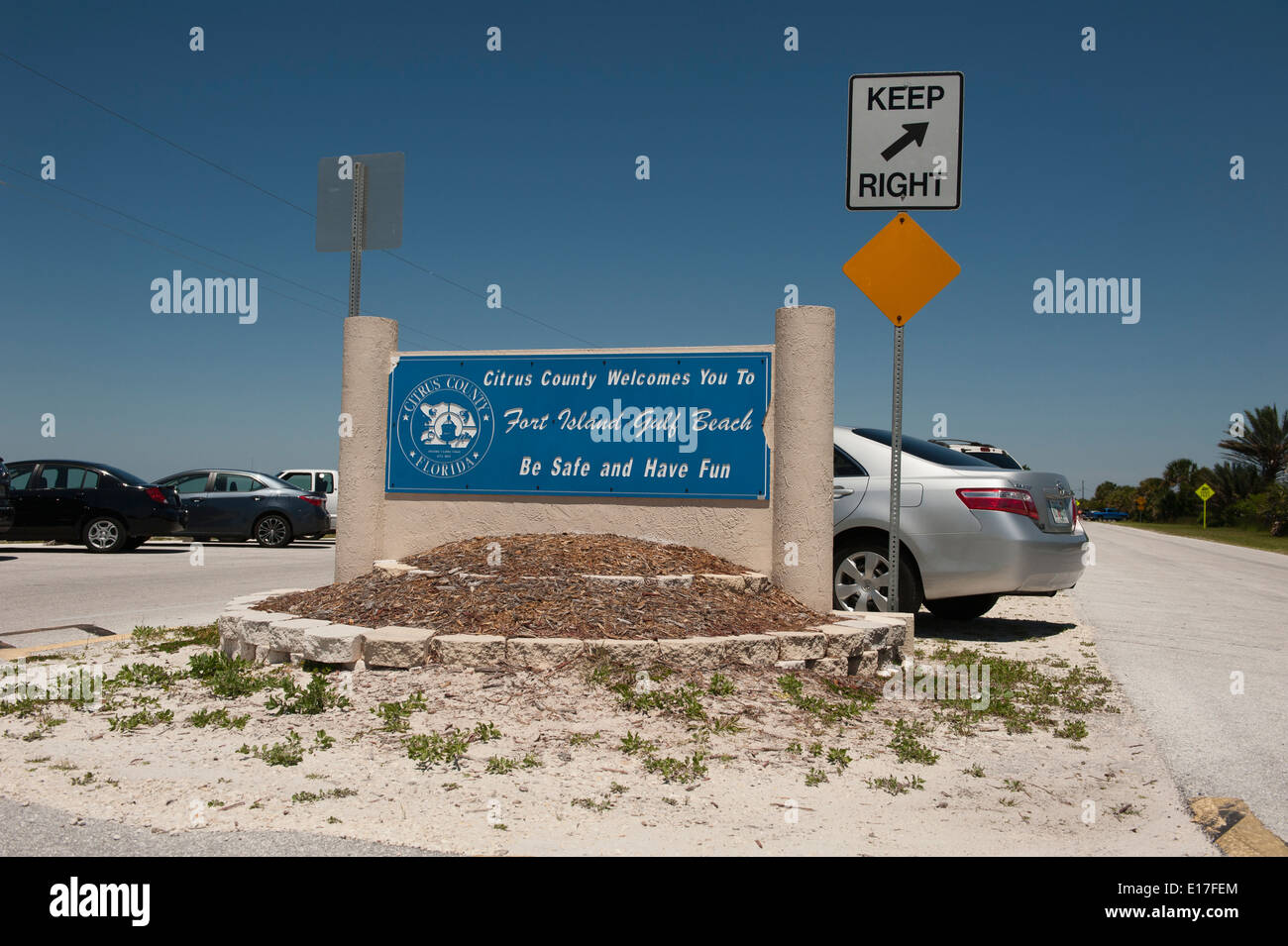 Gebuchten anmelden Fort Island Beach Citrus County Florida USA Stockfoto