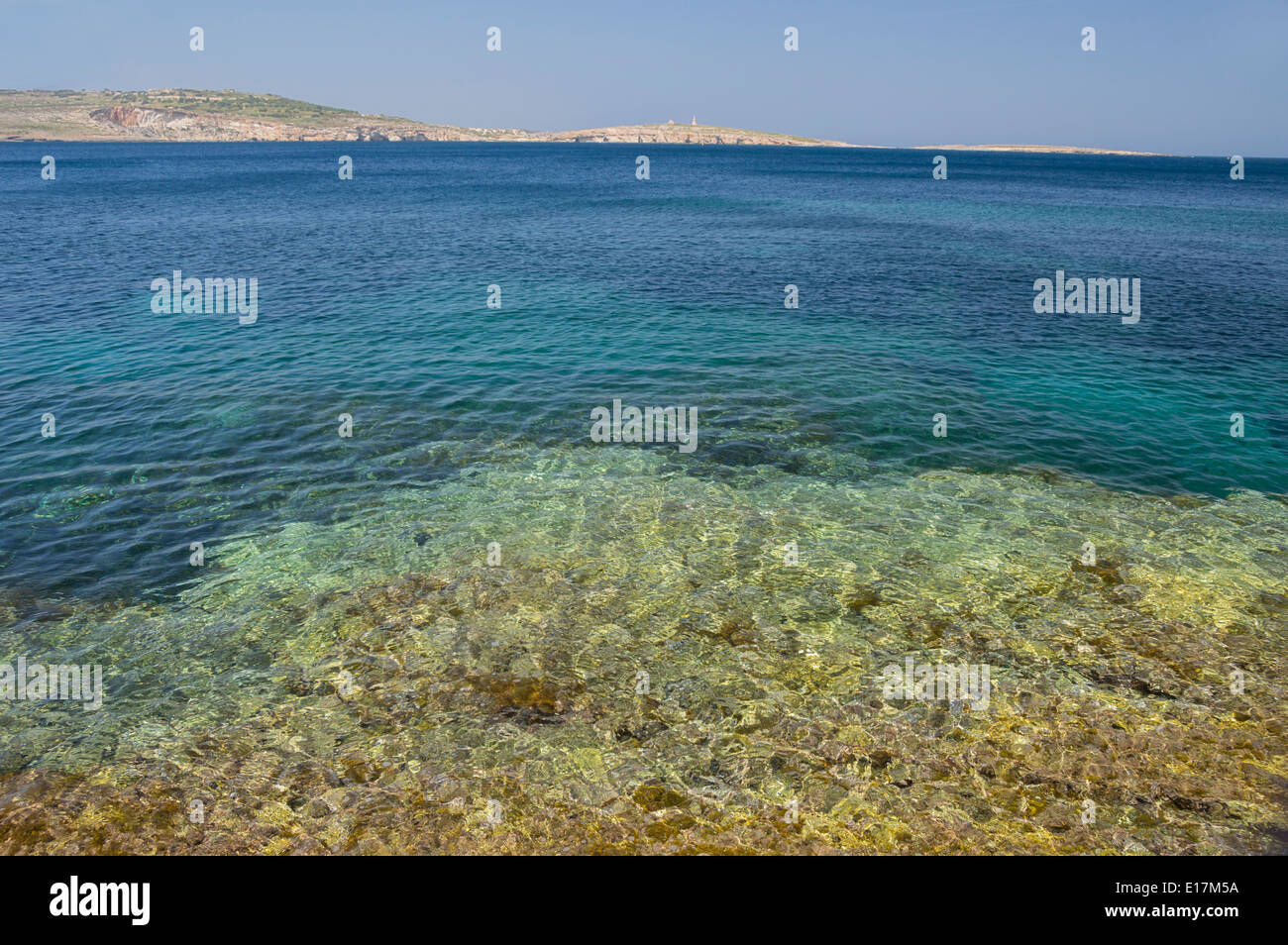 Bugibba, St Pauls Bay auf St. Pauls Insel, Meer, nördliche Malta, Europa. Stockfoto