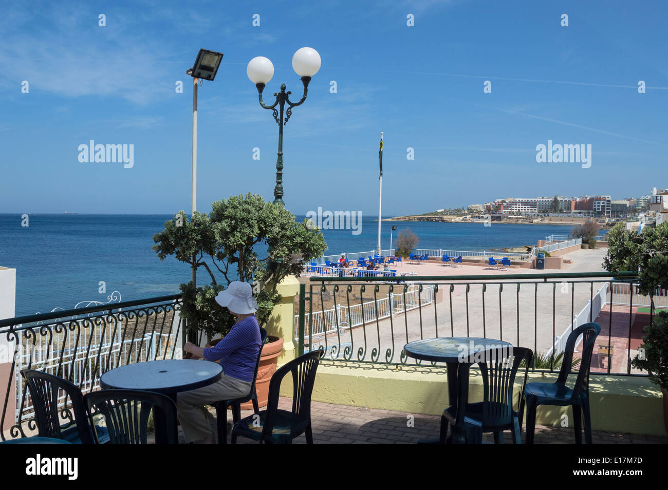 Bugibba, St Pauls Bay, Meer, nördliche Malta, Europa. Stockfoto