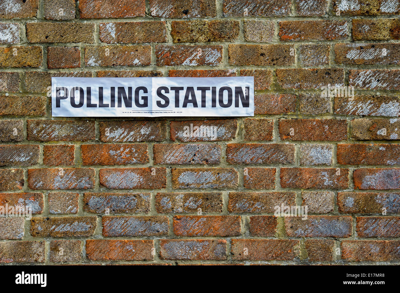 Die Abstimmung ist im Gange im Wahllokal in einem Kindergarten in Wandsworth. Northcote Road, London, UK 22 Mai 2014. Stockfoto