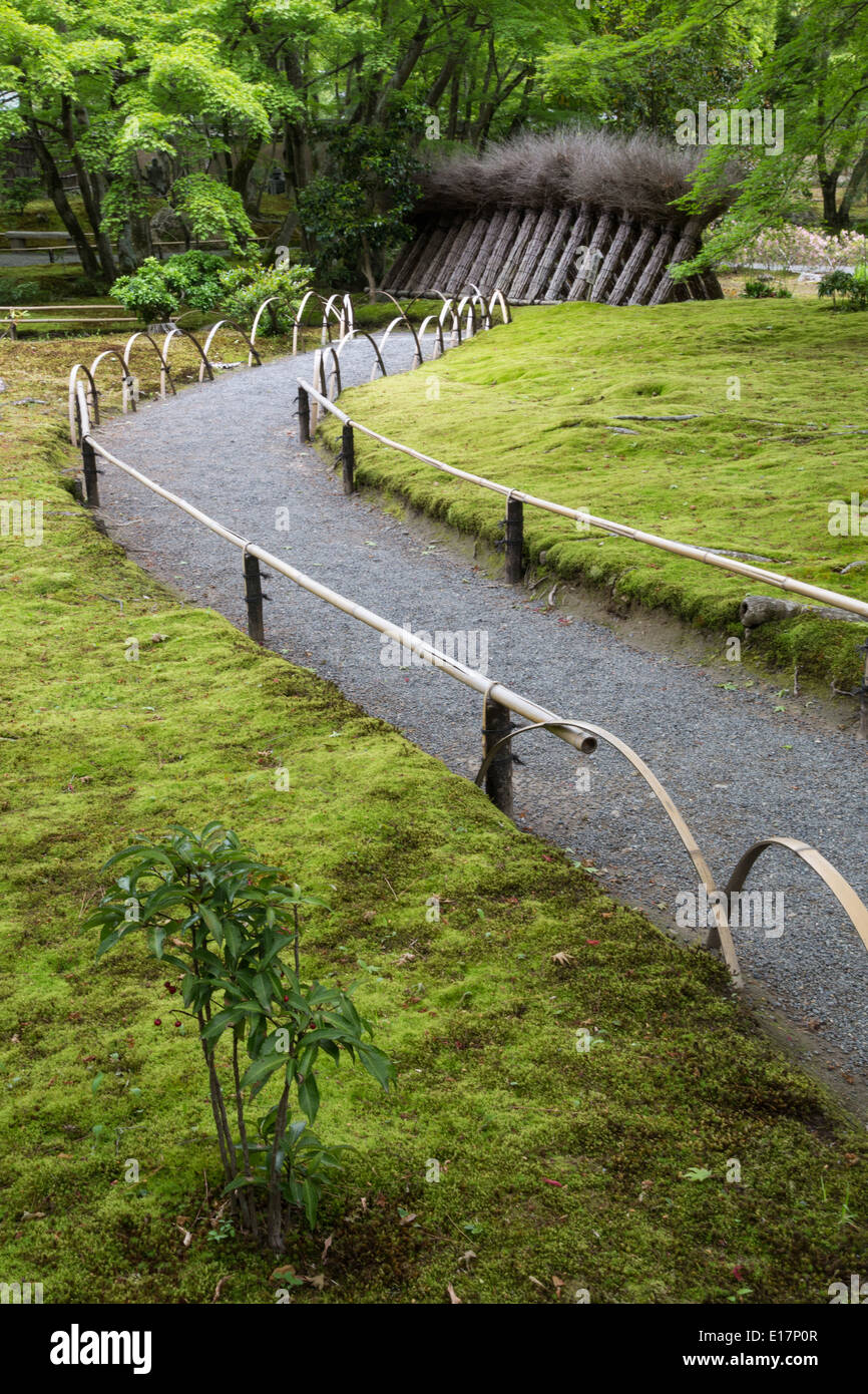 Hogon-in Tempel-Zen-Garten "der Garten der Löwe brüllen".  Hogon-als ein Sub-Tempel von Tenryu-Ji entstand. Stockfoto