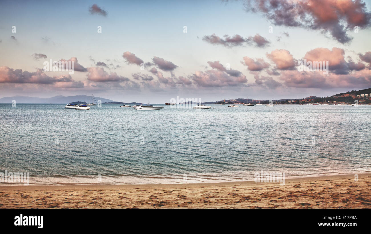 schönen Abend am Strand, Samui, thailand Stockfoto