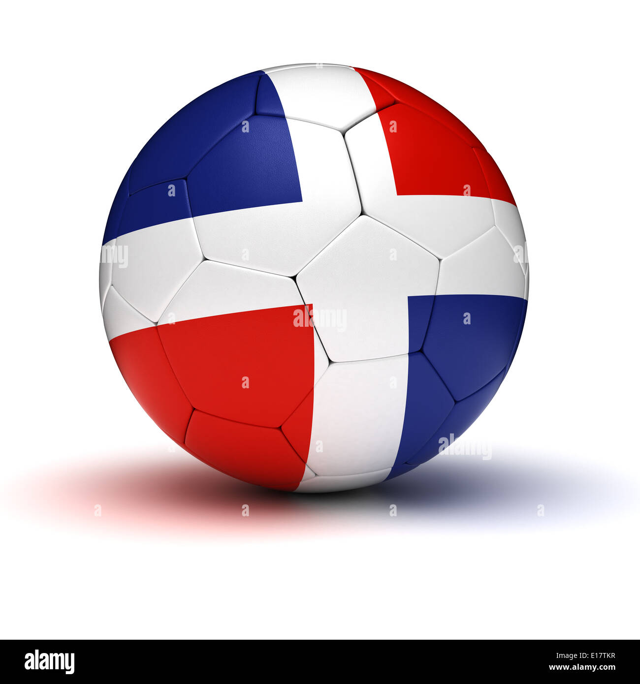 Dominikanische Fußball (isoliert mit Clipping-Pfad) Stockfoto