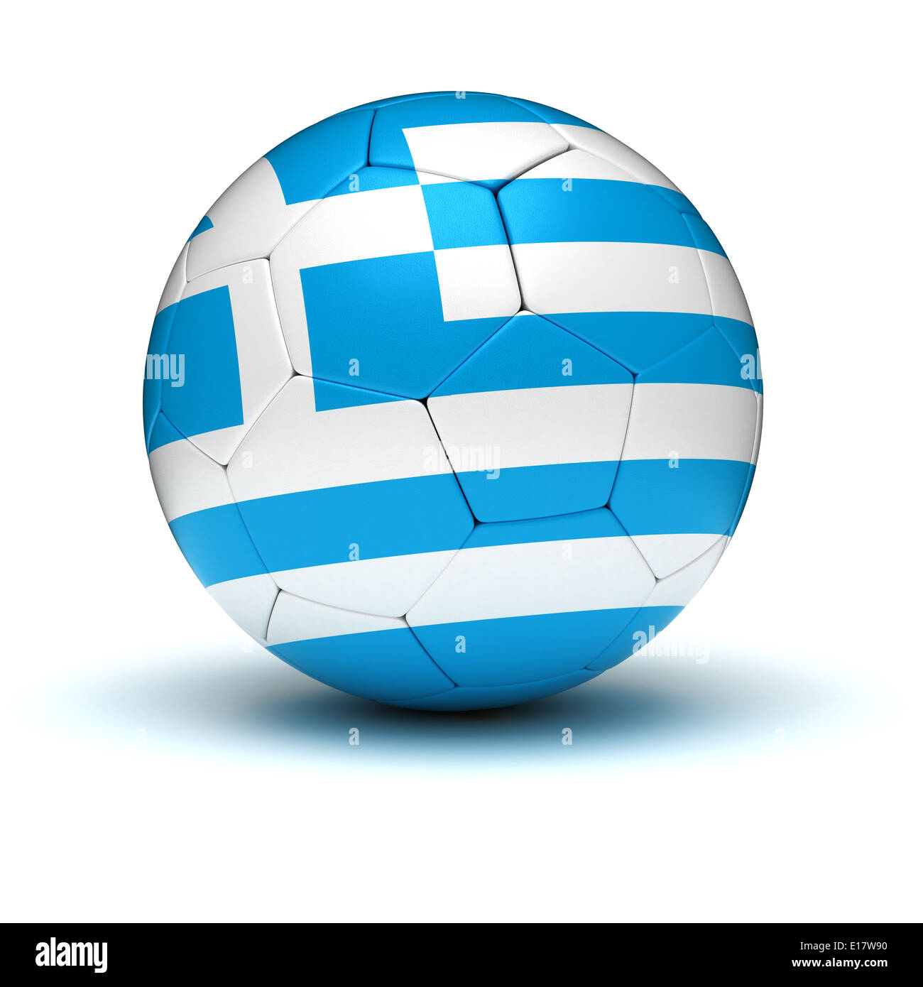 Griechische Fußball (isoliert mit Clipping-Pfad) Stockfoto