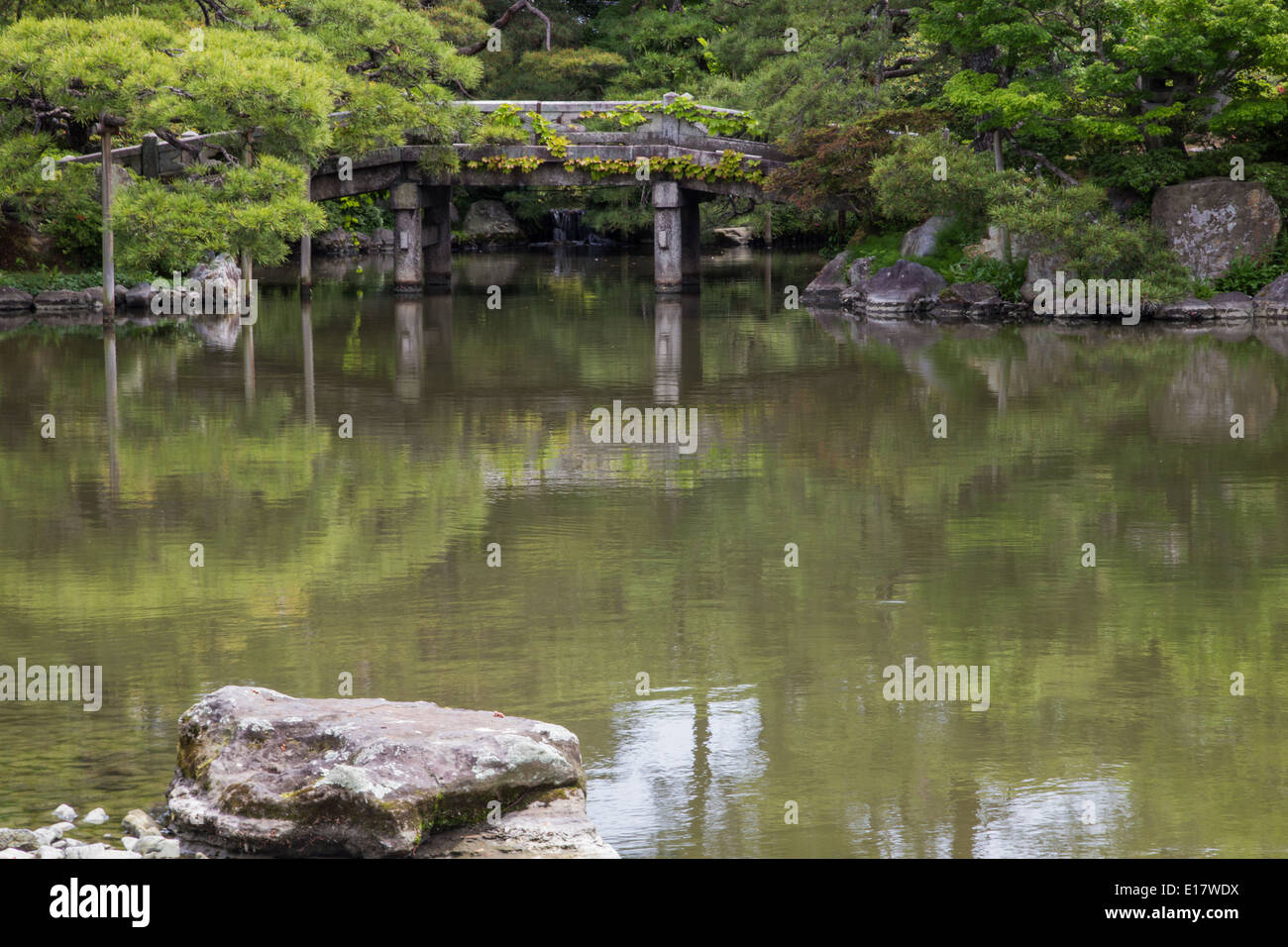 Sento Gosho im Kyoto Imperial Palace Garden. Die Gartengestaltung wurde Kobori Enshu zugeschrieben Stockfoto