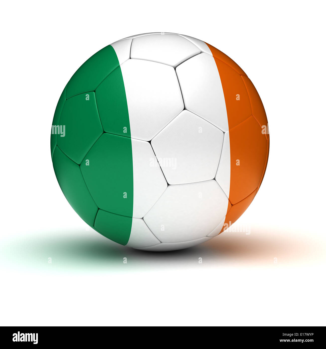 Irish Football (isoliert mit Clipping-Pfad) Stockfoto