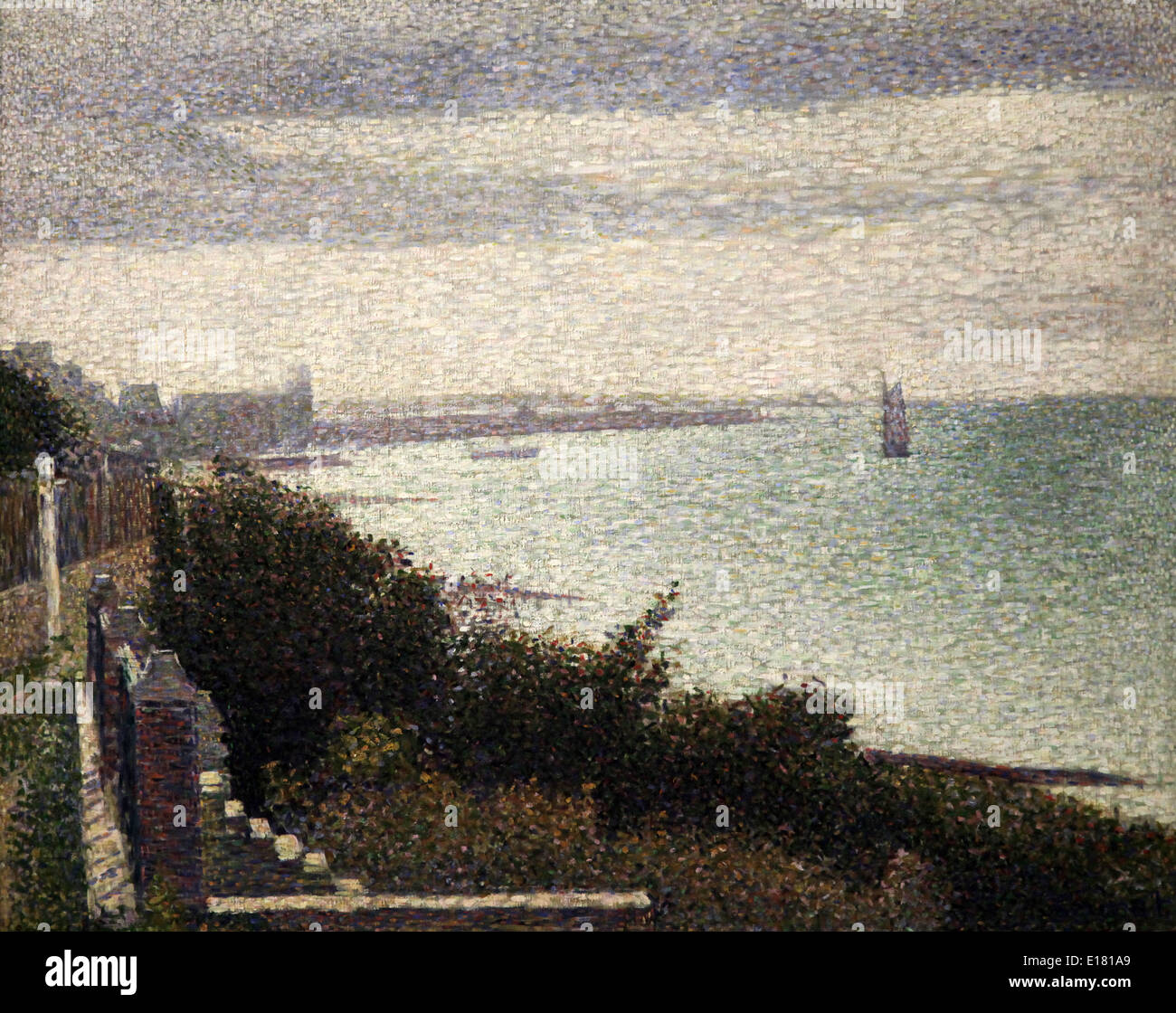 Port-en-Bessin von Georges-Pierre Seurat 1859-1891 war ein französischer Maler und Zeichner nach dem Impressionismus. Stockfoto