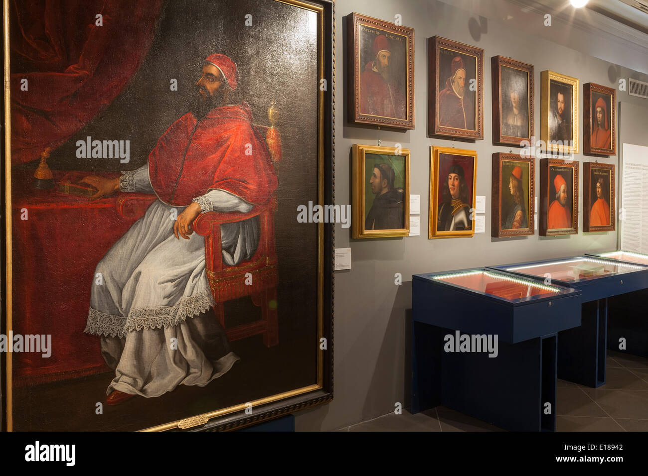 Ölgemälde von Papst Clement VII im Kapitolinischen Museum in Rom Stockfoto