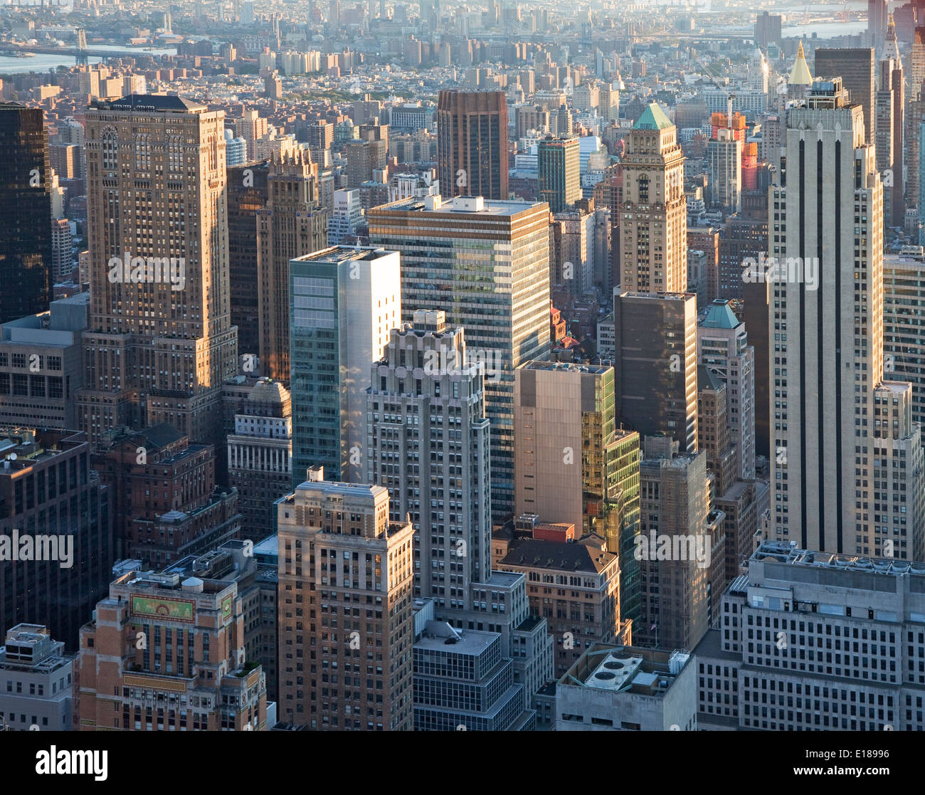 Skyline von New York City, New York, Vereinigte Staaten von Amerika Stockfoto