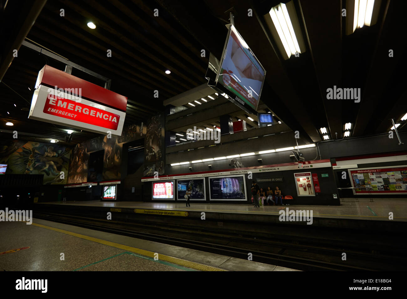 Universidad de Chile u-Bahnstation Innenstadt von Santiago Chile Stockfoto