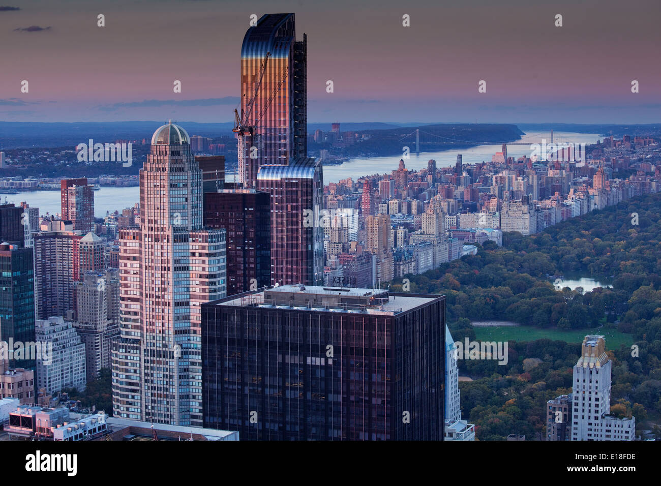 Midtown Skyline, Upper West Side, New York City, New York, Vereinigte Staaten Stockfoto