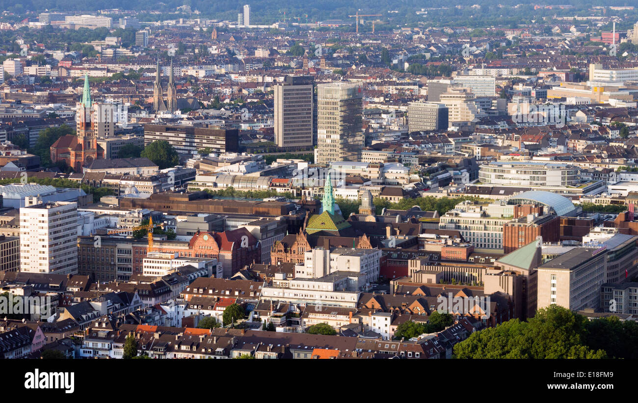 Blick über Düsseldorf Stockfoto