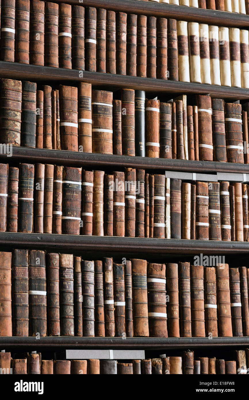 Der lange Raum in der Bibliothek des Trinity College Stockfoto