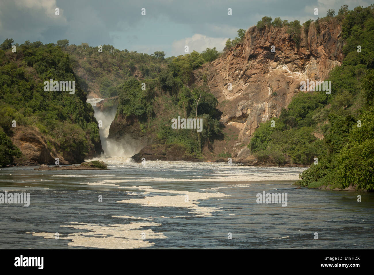 Murchison fällt auf den Fluss Nil - Uganda, Ostafrika. Stockfoto