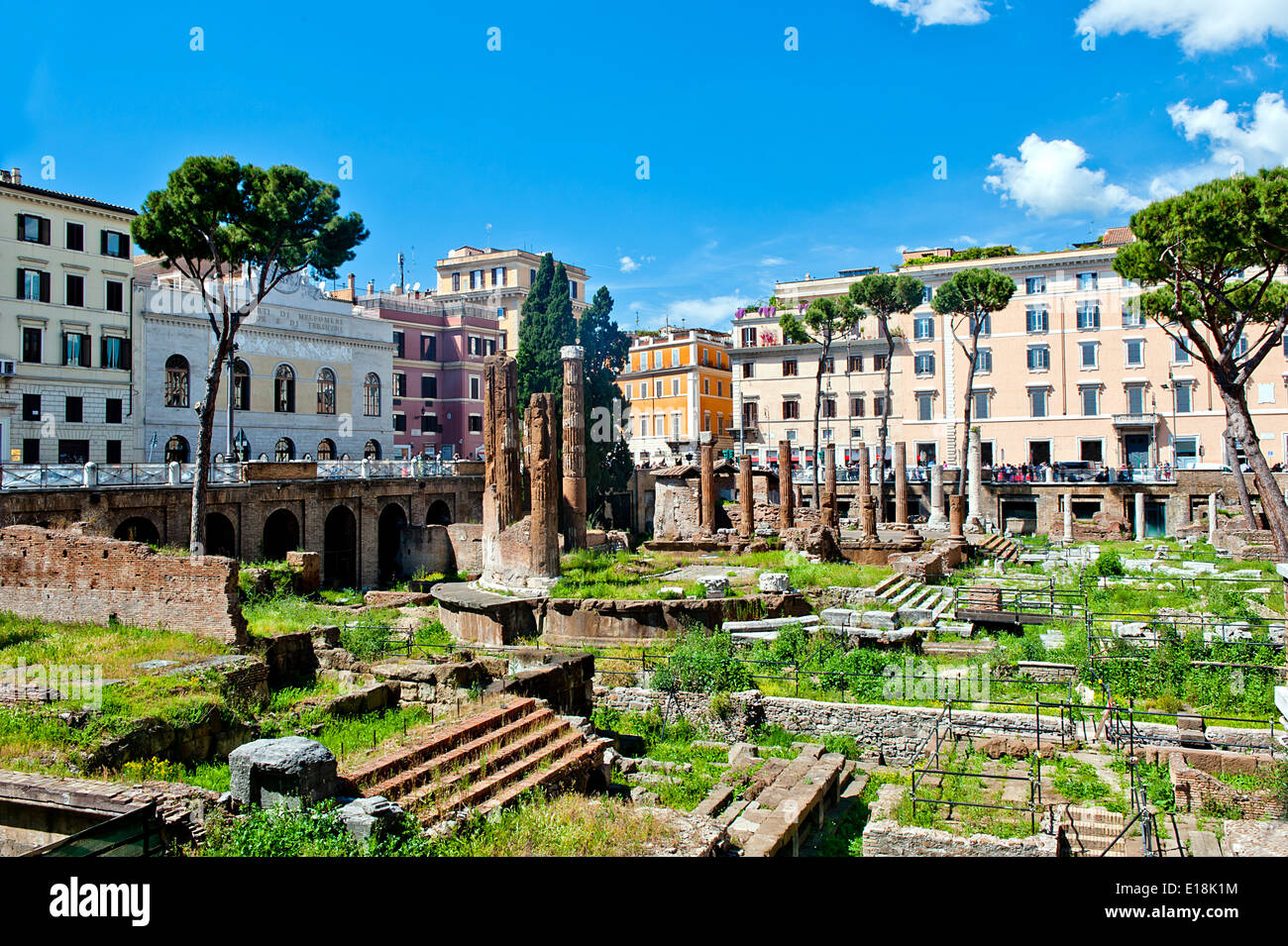 alte Ruinen - Largo di Torre Argentina in Rom Stockfoto