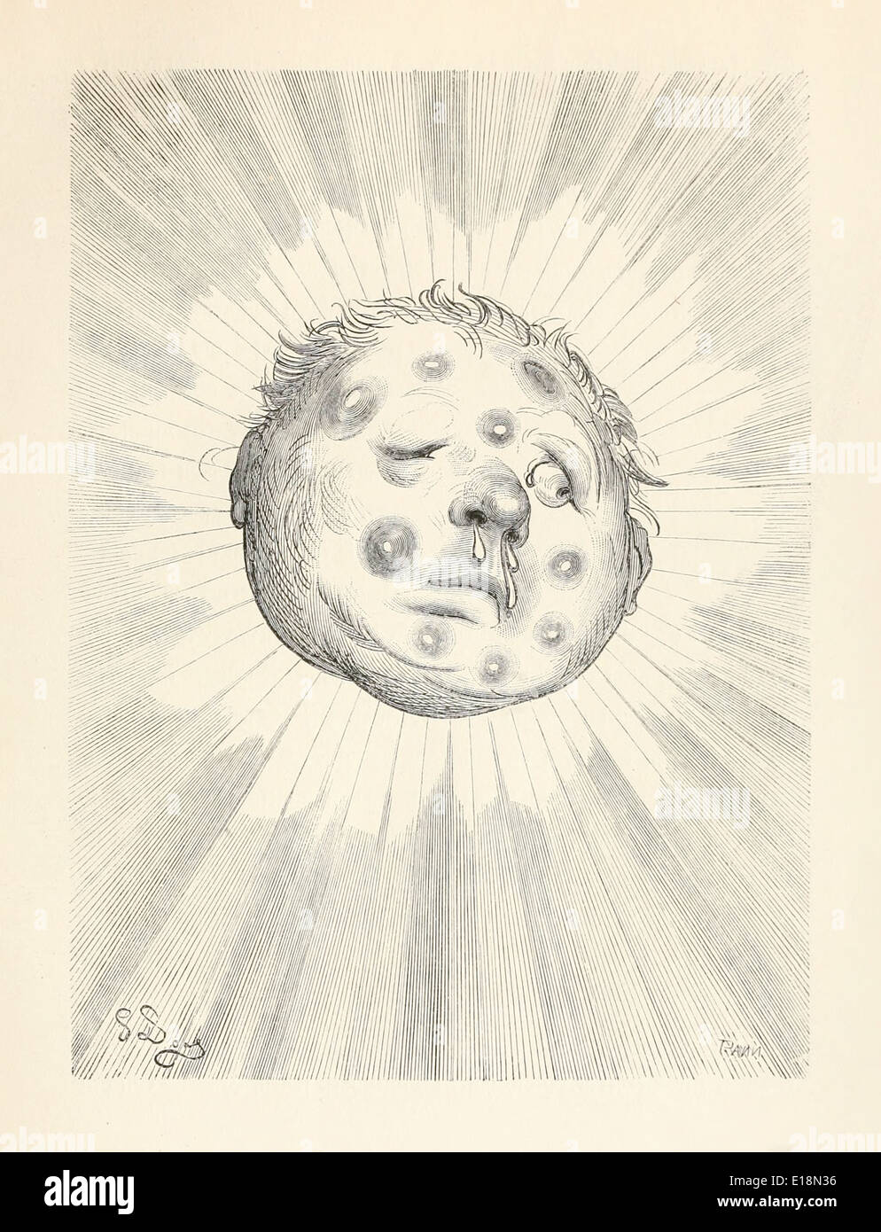 Paul Gustave Doré (1832-1883) Illustration aus "Die Abenteuer des Baron Münchhausen" von Rudoph Raspe veröffentlicht im Jahre 1862. Stockfoto