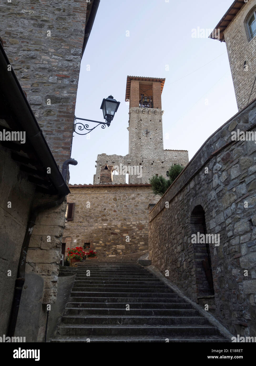 Blick von der alten Stadt von Agello di Magione, Umbrien, Italien Stockfoto
