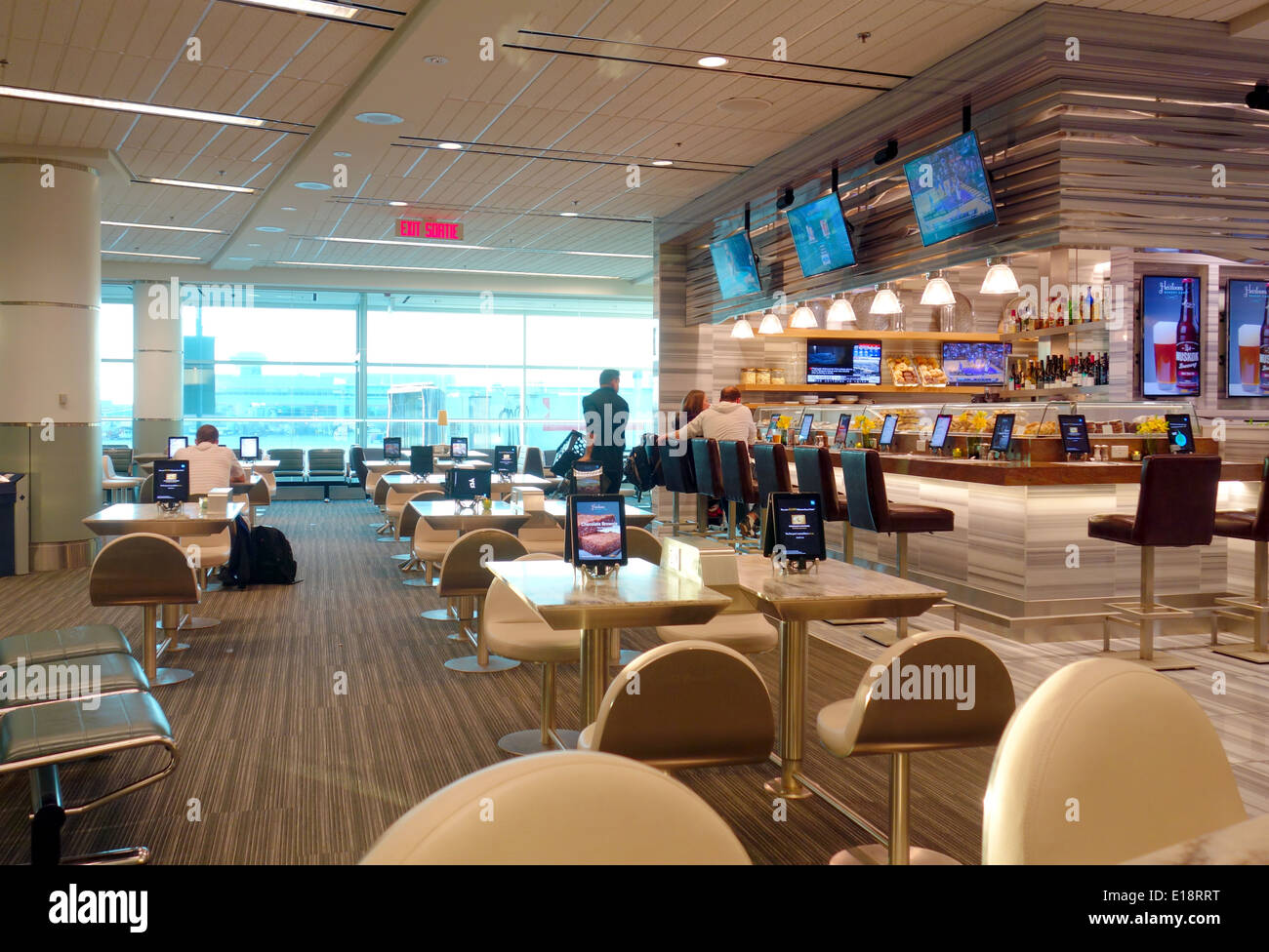 Lounge am Pearson Airport, Toronto Stockfoto