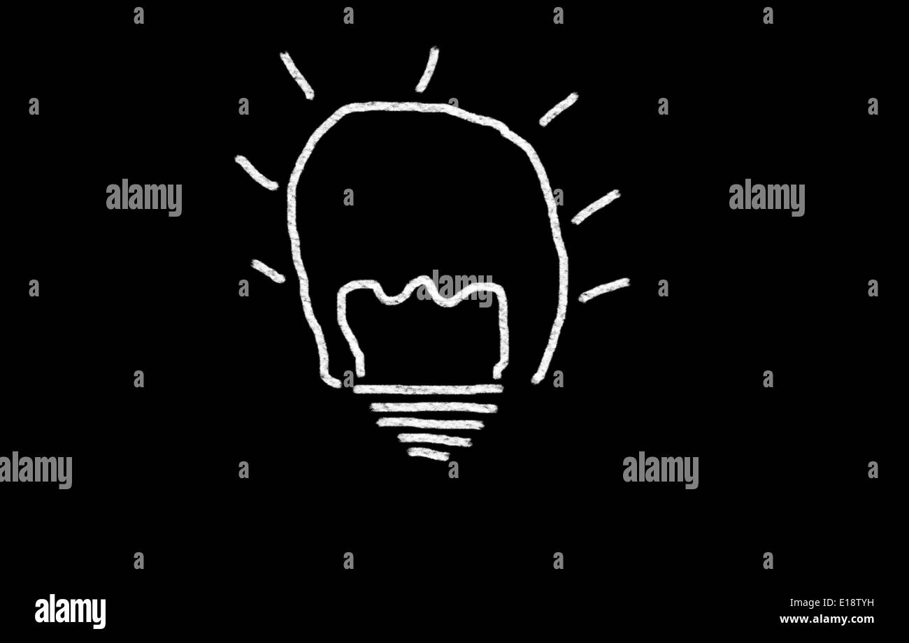 Als das Licht der neuen Ideen darstellen Stockfoto