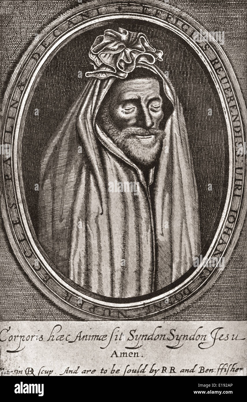 John Donne, aus das Frontispiz des Todes Duell, 1632. Stockfoto