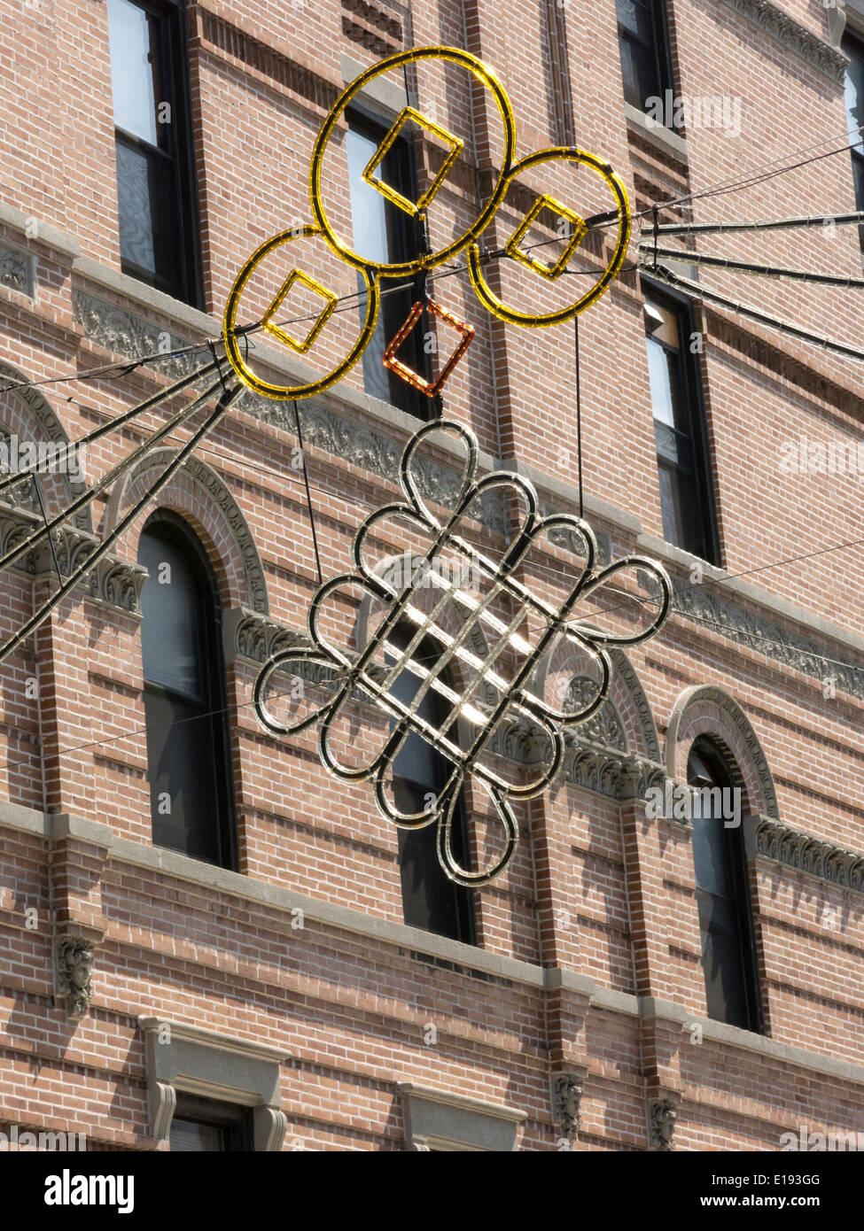 Geschäfte und Straßenszene, Chinatown, NYC, USA Stockfoto