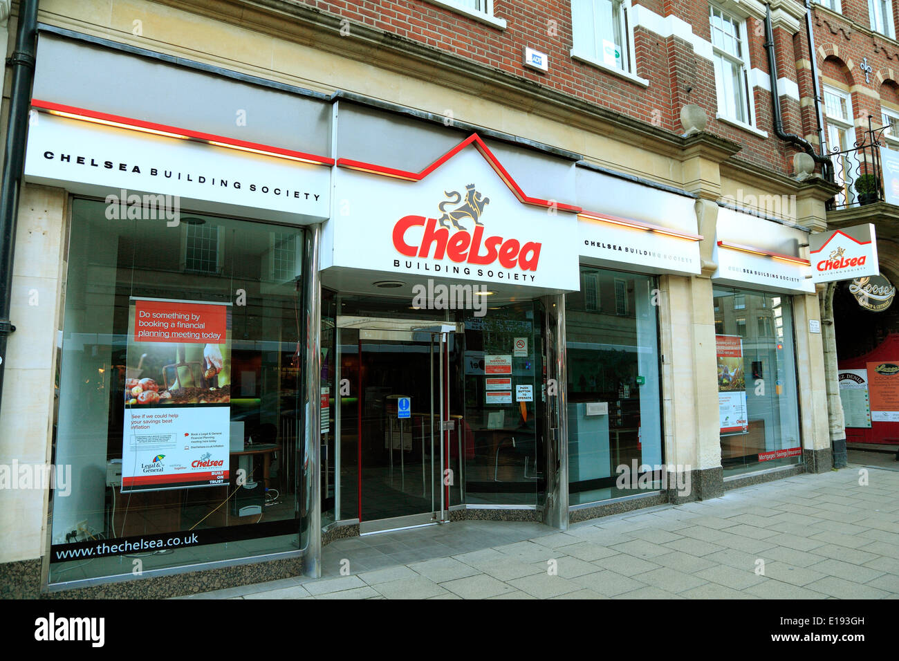 Chelsea-Bausparkasse Büro Räumlichkeiten Norwich Norfolk England UK Stockfoto