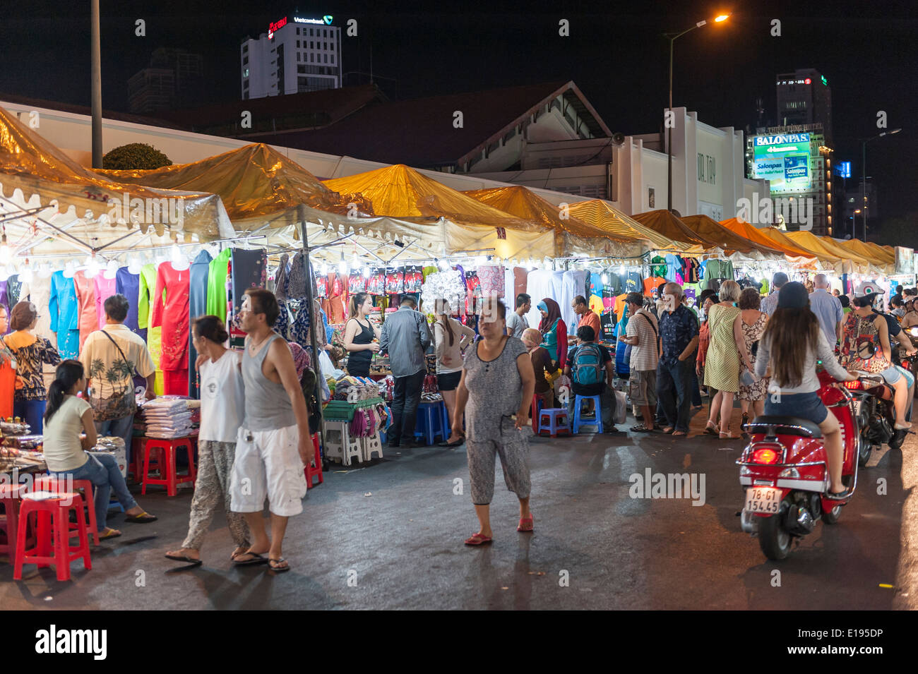 Nachtmarkt, Saigon Stockfoto