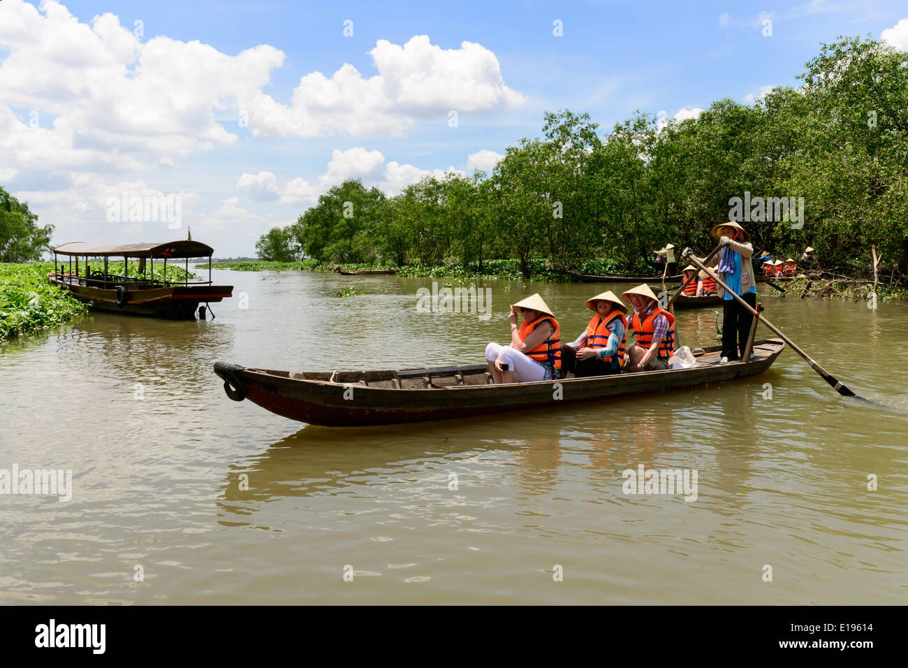 Vietnamesische Touristenboot Stockfoto