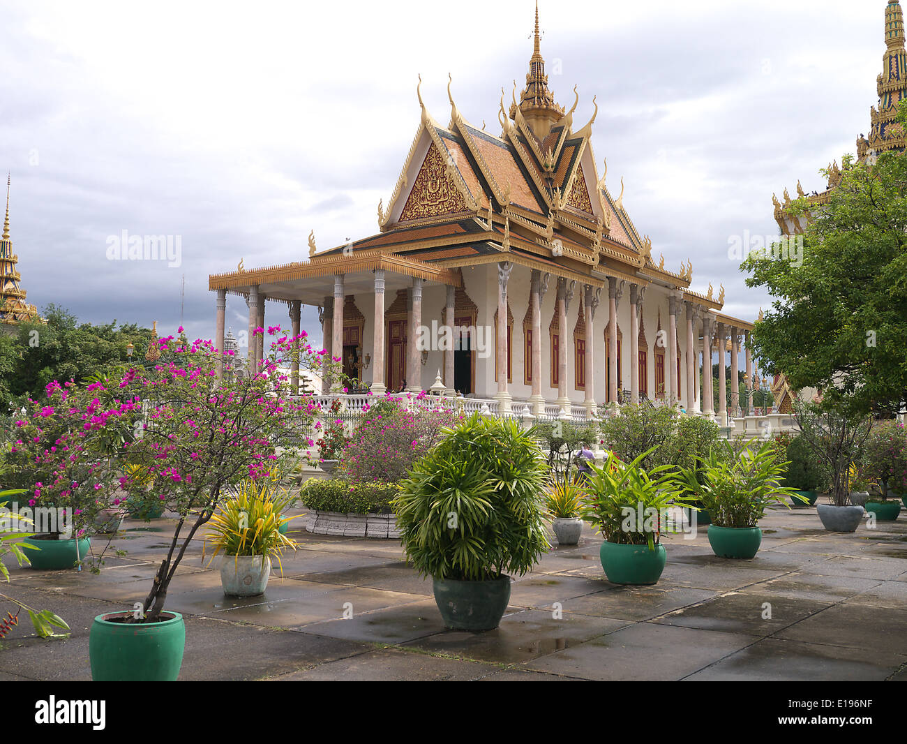 Silber-Tempel und Royal Palace Phnom Penh Kambodscha Stockfoto