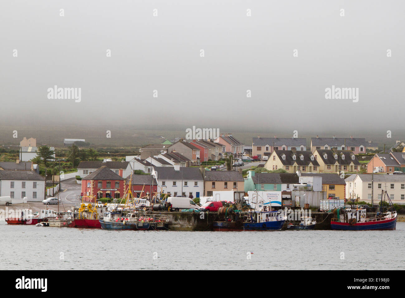 Kleines Fischerdorf auf Valentia Island Ring of Kerry Killarney, Irland Stockfoto