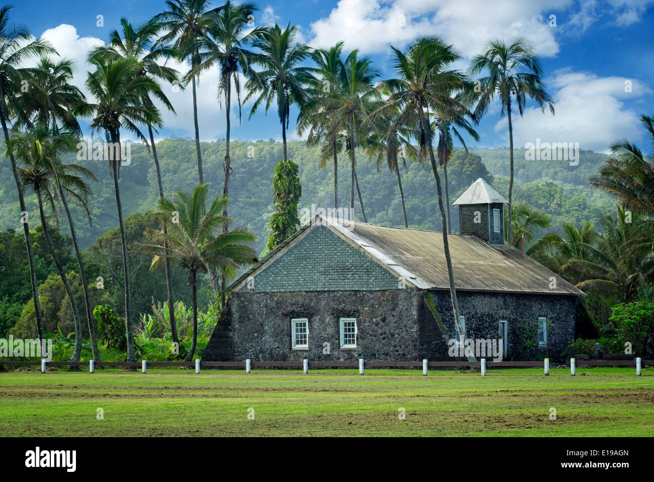 Keanae Congregational Church, Maui Hawaii Stockfoto