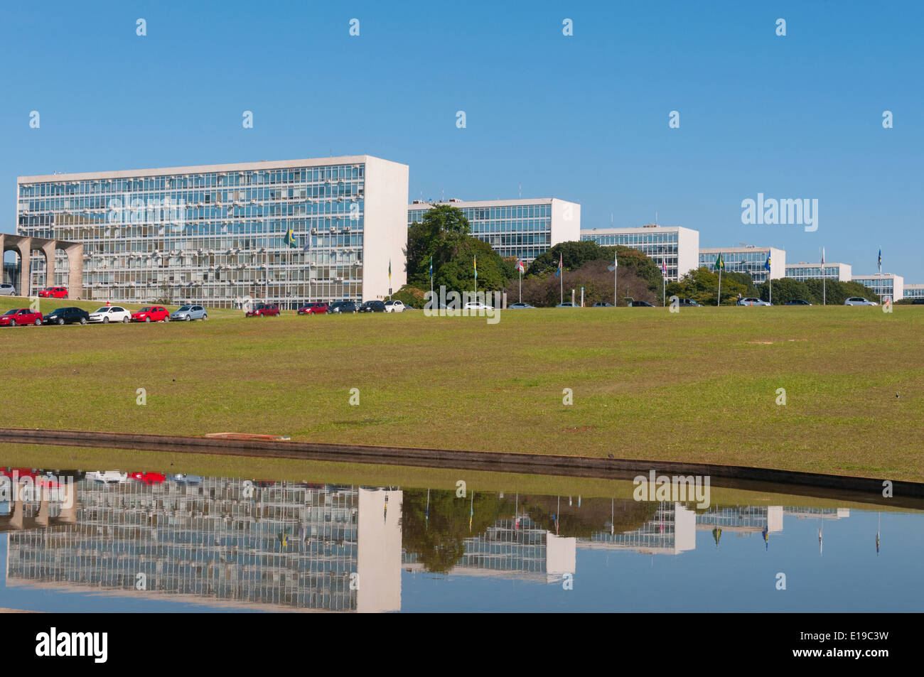 Ministerien Gebäude in der Innenstadt von Brasilia Brasilien Stockfoto