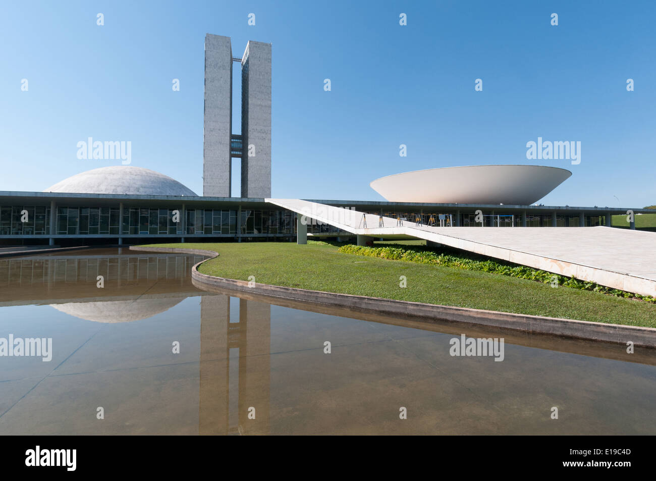 Der Nationalkongress Gebäude Brasilia Brasilien Stockfoto