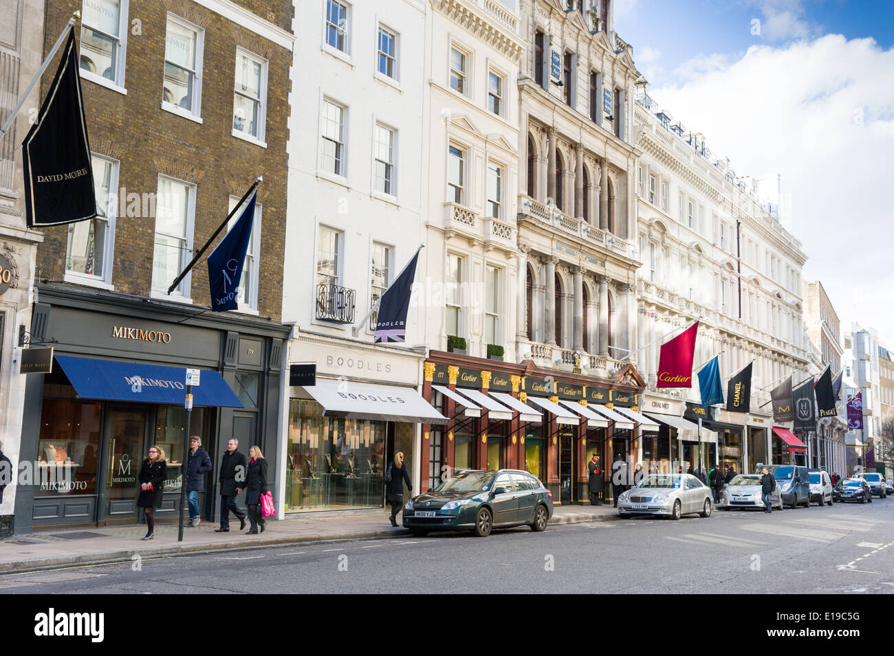 Neue Geschäfte der Bond Street, London, UK Stockfoto