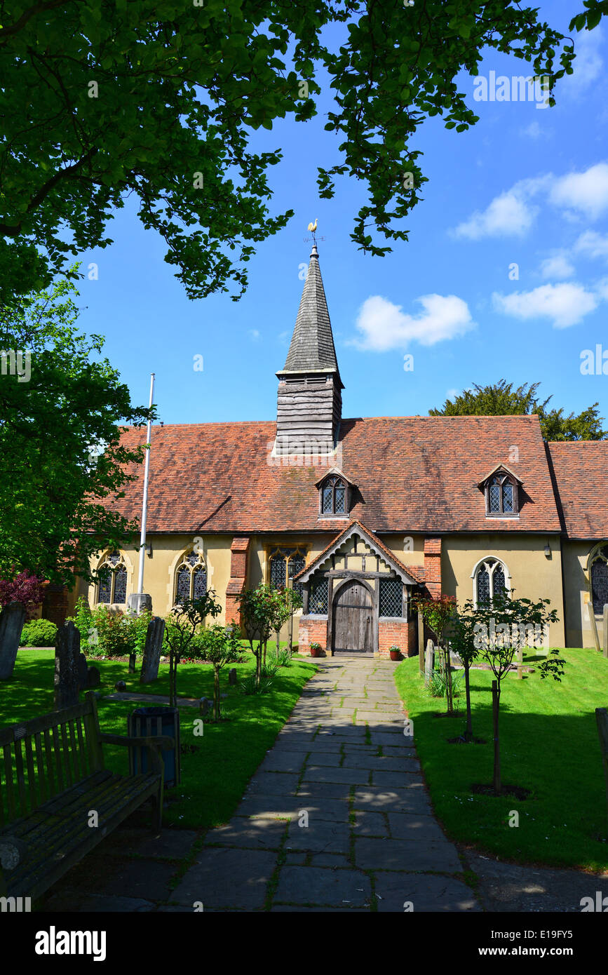 St Giles Kirche, Ickenham, London Borough of Hillingdon, Greater London, England, United Kingdom Stockfoto
