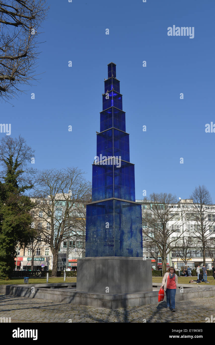 Blauer Obelisk, Theodor-Heuss-Platz, Charlottenburg, Berlin, Deutschland Stockfoto