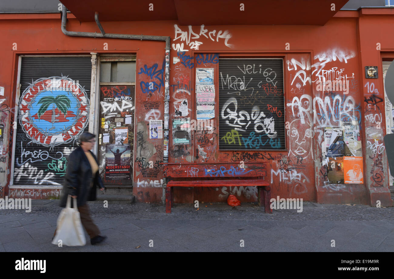 Graffitis, Mansteinstrasse, Schöneberg, Berlin, Deutschland / Schöneberg Stockfoto