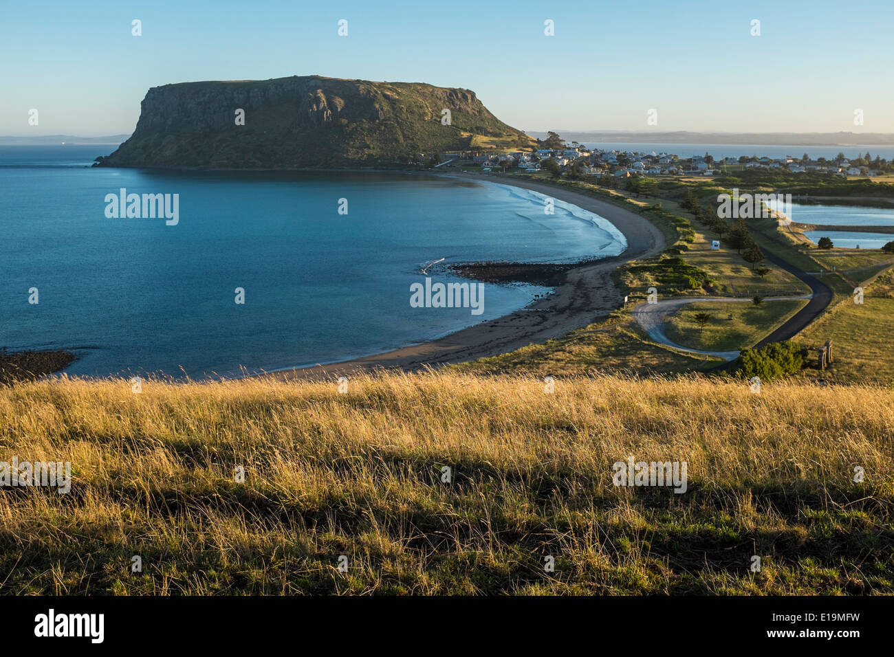 Die geologische Formation bekannt als The Nut bei Stanley in Tasmanien Stockfoto