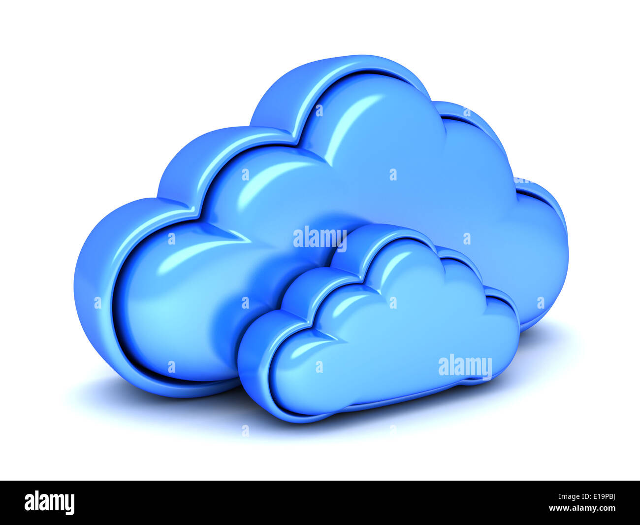 Abstrakte Cloud-Speicher (durchgeführt in 3d) Stockfoto