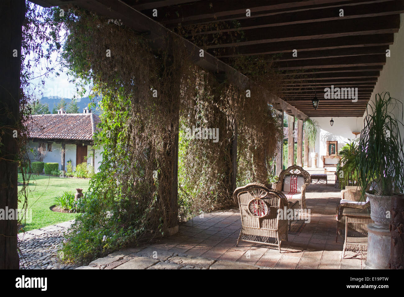 17. Jahrhundert alten kolonialen Bauernhaus jetzt Parador San Juan de Dios San Cristobal de Las Casas, Chiapas Mexiko Stockfoto