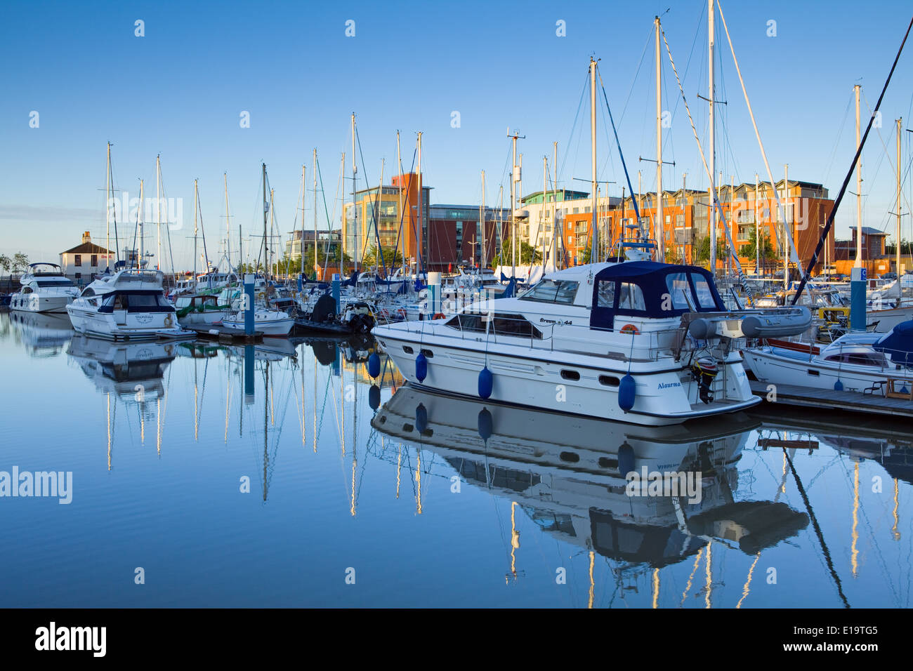 Hull Marina in der Stadt Hull (Kingston-upon-Hull) in East Riding of Yorkshire, England, Großbritannien. Stockfoto
