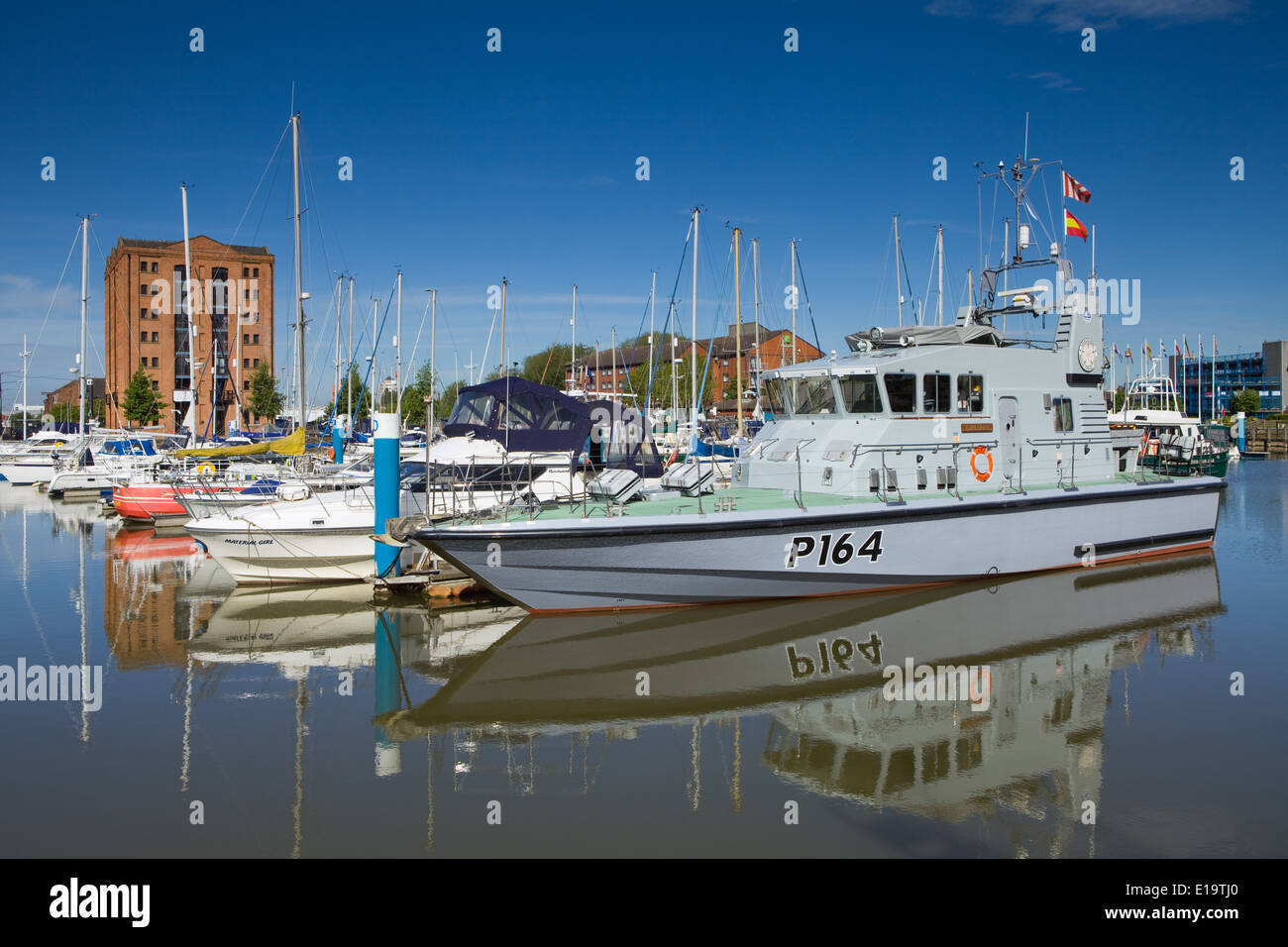 Hull Marina in der Stadt Hull (Kingston-upon-Hull) in East Riding of Yorkshire, England, Großbritannien. Stockfoto