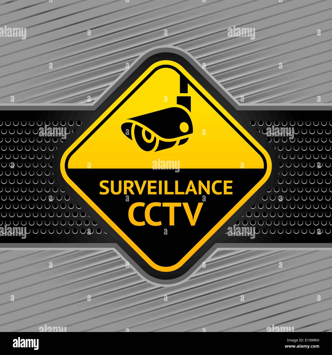 CCTV-Symbol im Bau, Kamera-Überwachung-Zeichen Stock Vektor
