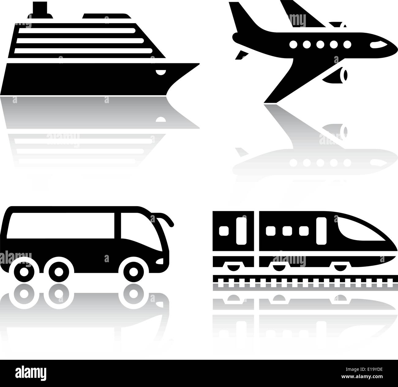 Set von Transport-Icons - touristischen Verkehr Stock Vektor