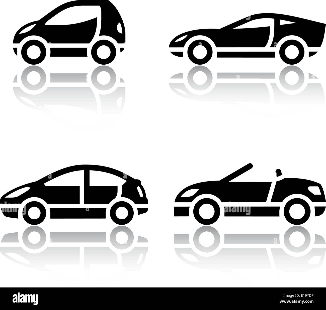Satz von Transport Ikonen - Fahrzeuge, Vektor Stock Vektor