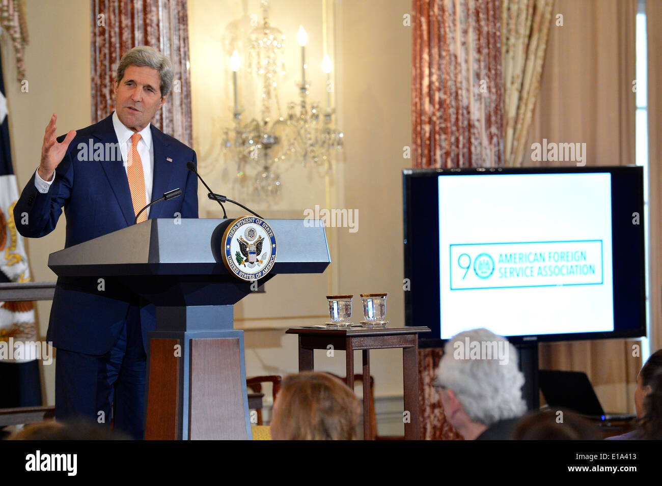 Secretary Kerry feiert den 90. Jahrestag des U.S. Foreign Service Stockfoto
