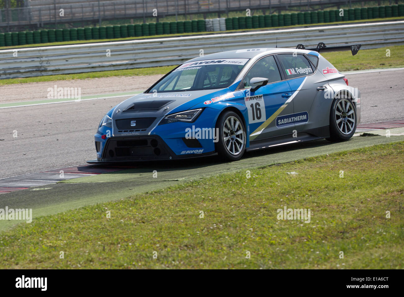 Ein SEAT LEON EURO CUP Gefahren durch PELLEGRINI Marco (ITA), dynamischen, C.I.Turismo Ausdauer Stockfoto Ein SEAT LEON EURO CUP Gefahren durch PELLEGRINI Marco (ITA), dynamischen, C.I.Turismo Ausdauer Stockfoto