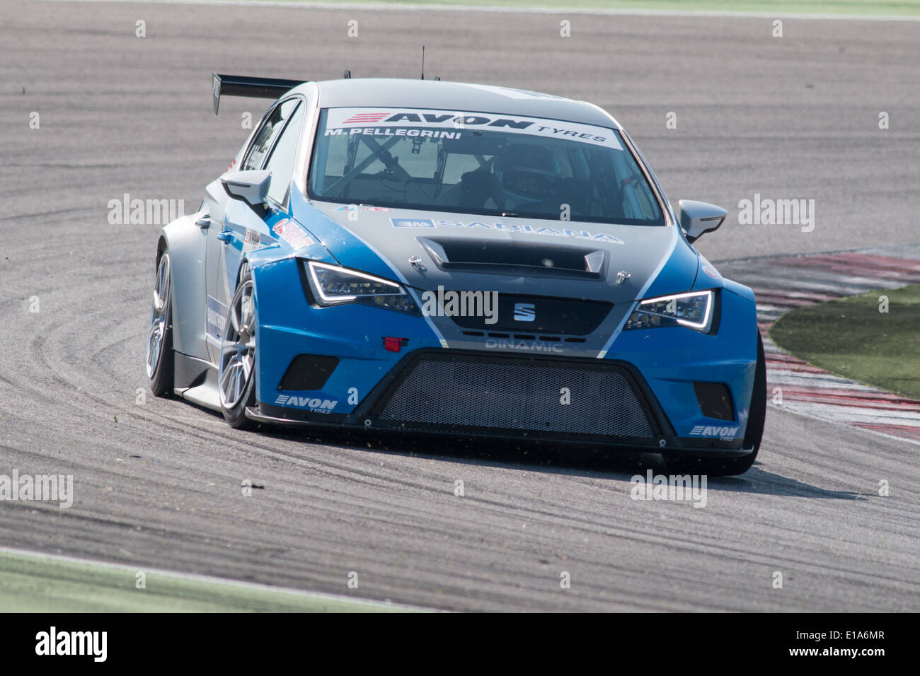SEAT LEON EURO CUP Gefahren durch PELLEGRINI Marco (ITA), dynamischen, C.I.Turismo Ausdauer Stockfoto SEAT LEON EURO CUP Gefahren durch PELLEGRINI Marco (ITA), dynamischen, C.I.Turismo Ausdauer Stockfoto