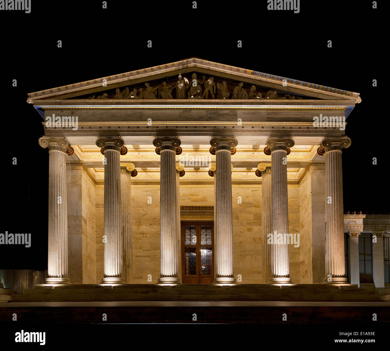 Akademie der Athens.Night Ansicht. Stockfoto