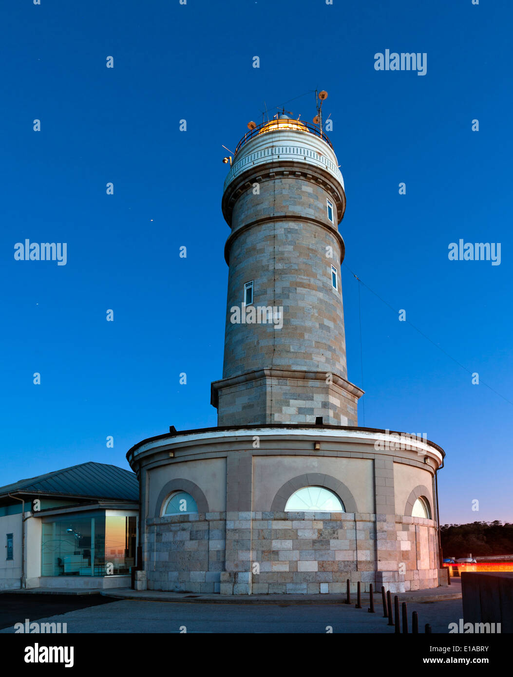 Leuchtturm von Kap Bürgermeister in Santander, Kantabrien, Spanien Stockfoto